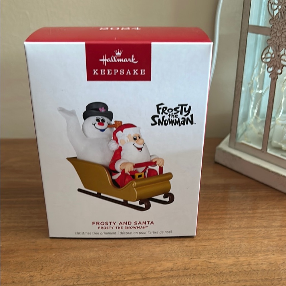 Hallmark Keepsake Frosty and Santa Ornament